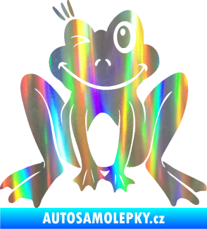 Samolepka Žába 010 levá mrkající Holografická