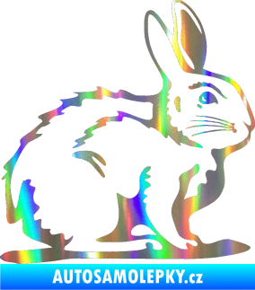 Samolepka Zajíček 001 pravá Holografická