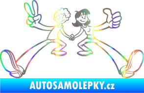 Samolepka Zamilovaný pár  Holografická