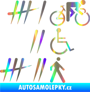 Samolepka Zářezy 001 pravá Holografická