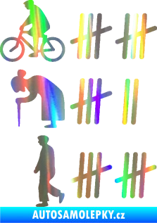 Samolepka Zářezy 002 levá Holografická