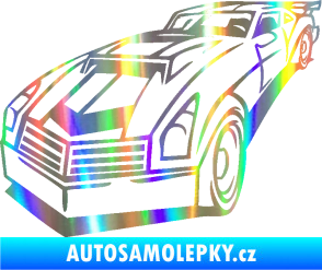 Samolepka Závodní auto 003 levá Holografická