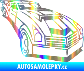 Samolepka Závodní auto 003 pravá Holografická