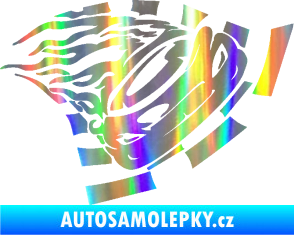 Samolepka Závodní auto 004 pravá Holografická
