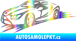 Samolepka Závodní auto 007 levá Holografická