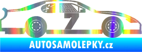 Samolepka Závodní auto 008 Holografická