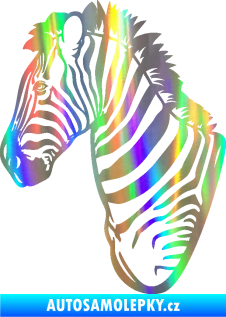 Samolepka Zebra 001 levá hlava Holografická
