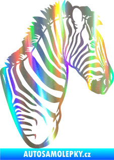 Samolepka Zebra 001 pravá hlava Holografická