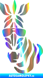 Samolepka Zebra 003 levá cool s brýlemi Holografická