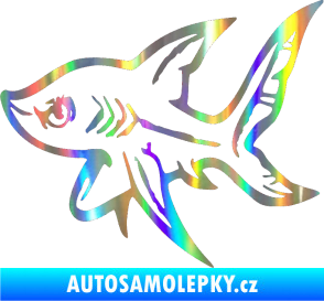Samolepka Žralok 001 levá Holografická