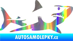 Samolepka Žralok 015 pravá Holografická