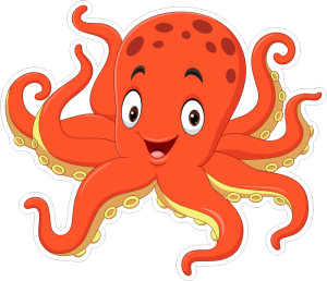 Barevná chobotnice 001 levá