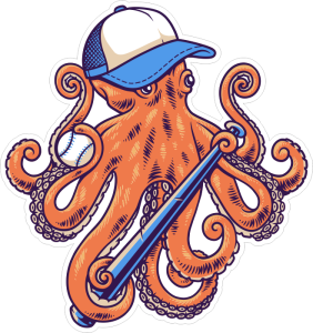 Barevná chobotnice 002 pravá basebalista