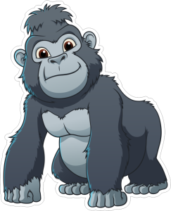 Barevná gorila 004 levá