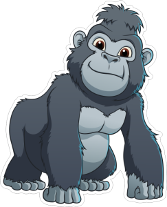 Barevná gorila 004 pravá