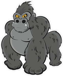 Barevná gorila 011 levá samec