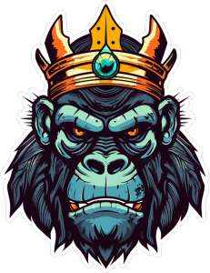 Barevná gorila 012 král