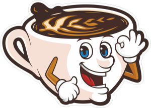 Barevná káva 002 pravá veselý šálek cappuccino