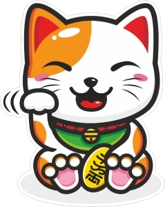 Barevná kočka 009 čínská pro štěstí