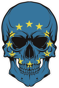 Barevná lebka 107 vlajka Evropská Unie