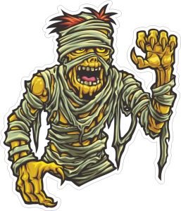 Barevná mumie 001 pravá zombie