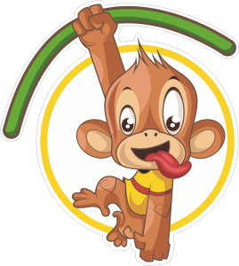 Barevná opice 006 levá veselý opičák