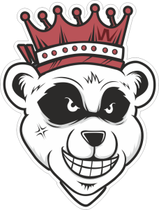 Barevná panda 003 pravá s korunou