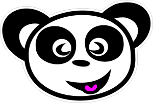 Barevná panda 004 levá
