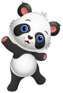 Barevná panda 006 pravá