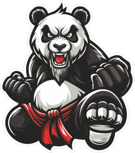 Barevná panda 010 pravá Kung Fu