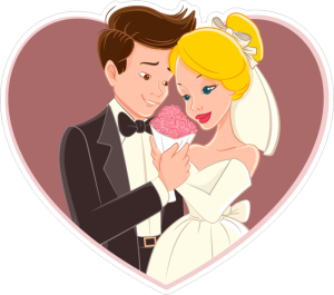 Barevná svatba 002 ženich a nevěsta