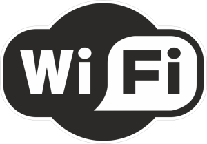Barevná WIFI označení připojení k internetu