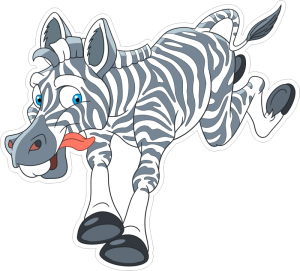 Barevná zebra 001 levá