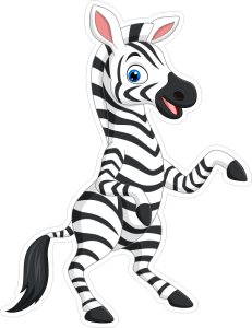 Barevná zebra 002 pravá na zadních