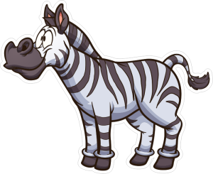 Barevná zebra 005 levá