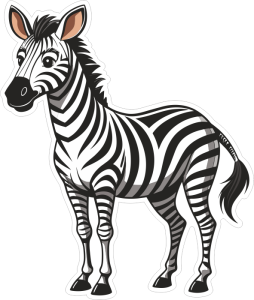 Barevná zebra 007 levá