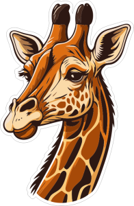 Barevná žirafa 003 levá