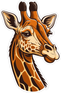 Barevná žirafa 003 pravá