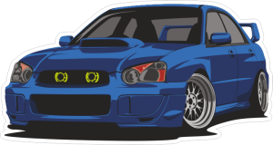 Barevné auto 017 levá Subaru STI sportovní tuning