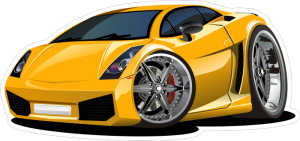 Barevné auto 031 levá karikatura Lamborghini Huracan