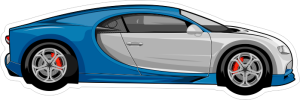 Barevné auto 037 pravá Bugatti Chiron