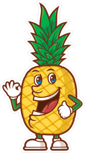 Barevný ananas 001 levá