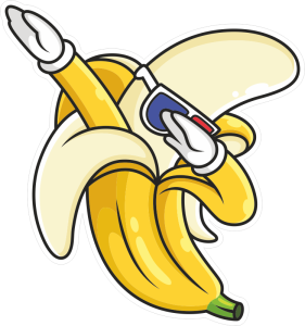 Barevný banán 001 pravá tanec cool
