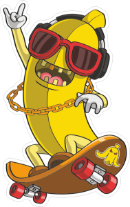 Barevný banán 002 levá král skateboardu