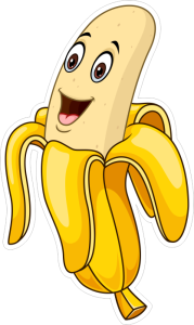 Barevný banán 003 levá veselý