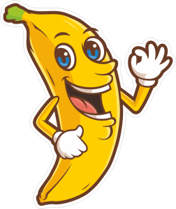 Barevný banán 004 pravá veselý