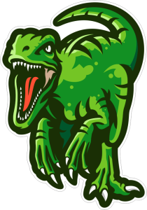 Barevný dinosaurus 004 levá T.rex