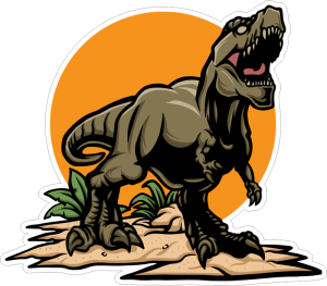 Barevný dinosaurus 006 pravá