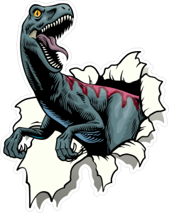 Barevný dinosaurus 012 levá