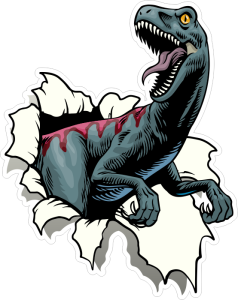 Barevný dinosaurus 012 pravá